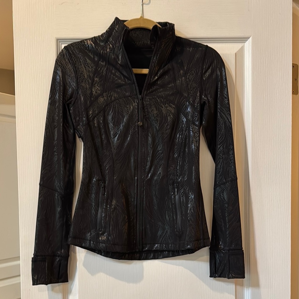 lululemon athletica Black Leather Moto Jacket